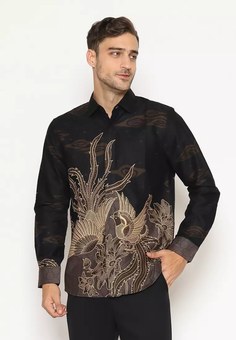 Aksa Batik Pria Kemeja Panjang Javier Julia