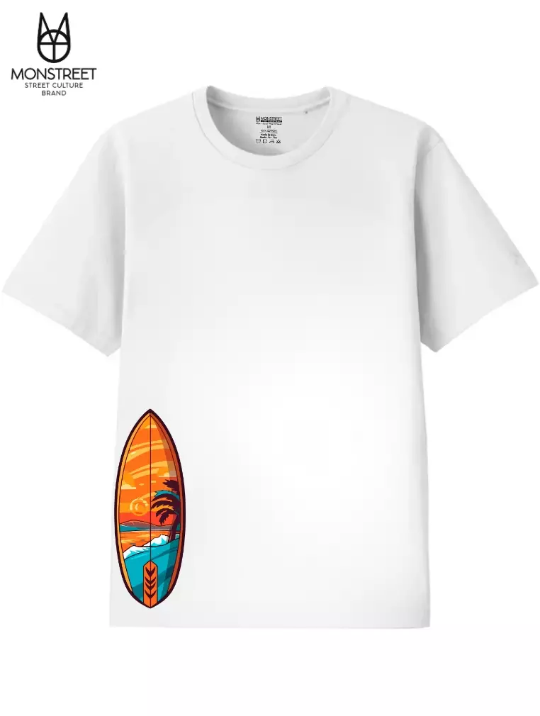 Monstreet Kaos Katun Combed 24S Grafis Reguler Fit Putih Tshirt UTR233 Cotton Combed 24S Graphic Tshirt Regular Fit White Tshirt