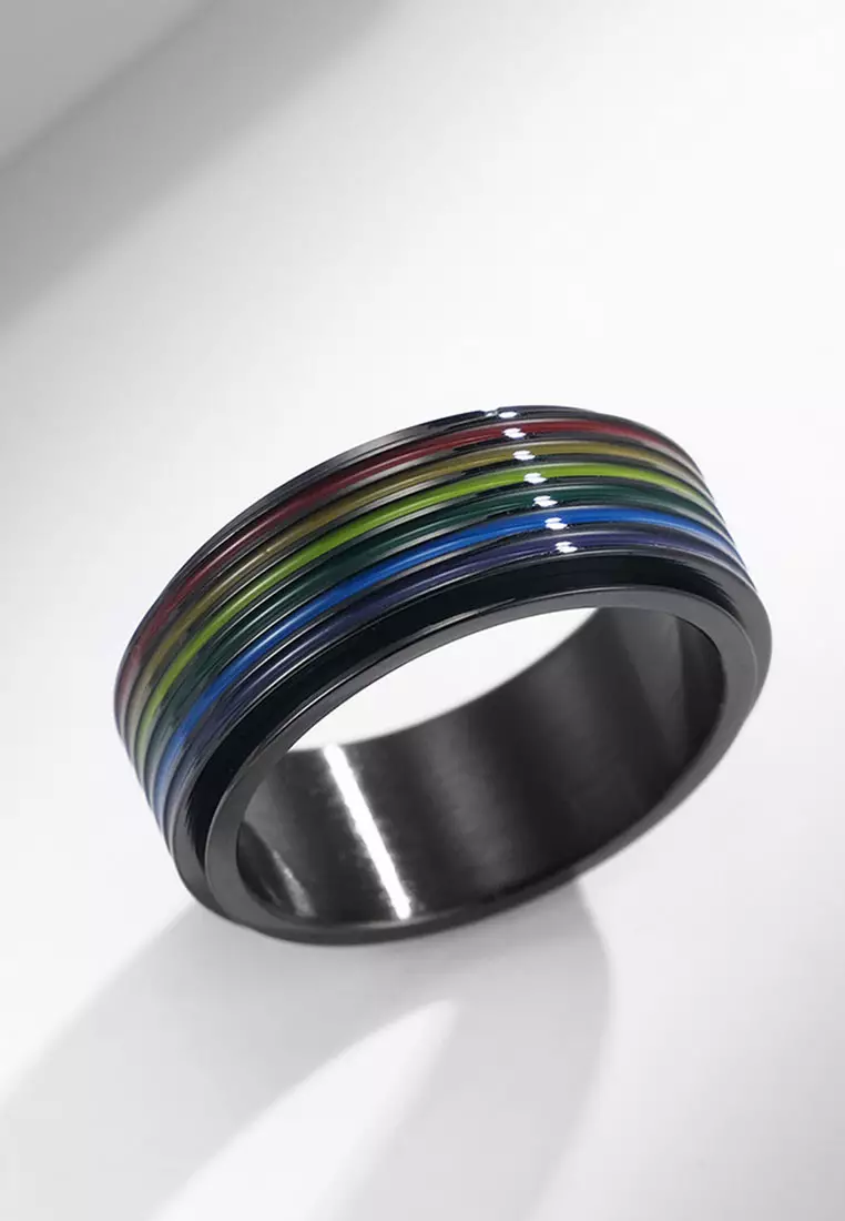 Rainbow on sale wedding rings