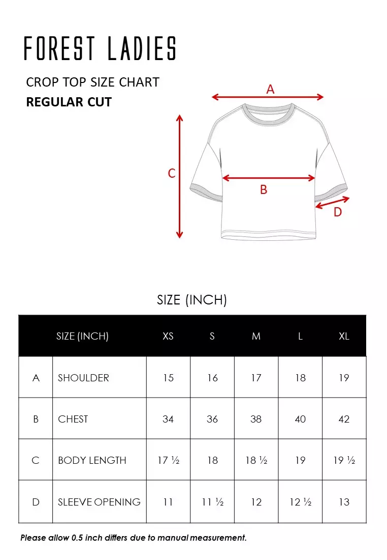 Forest Ladies Ribbed Crop Top Women Crop T-Shirt | 822343-51Red