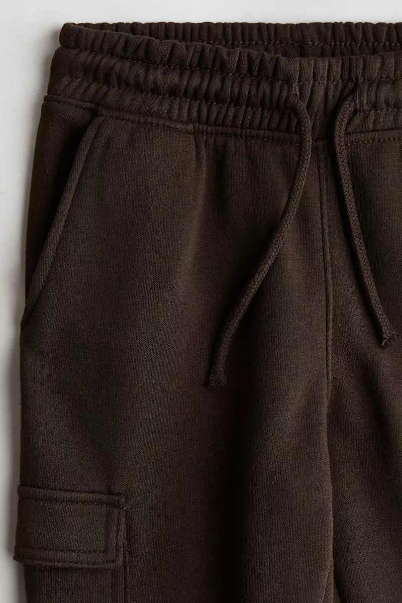 Brushed-inside cargo joggers