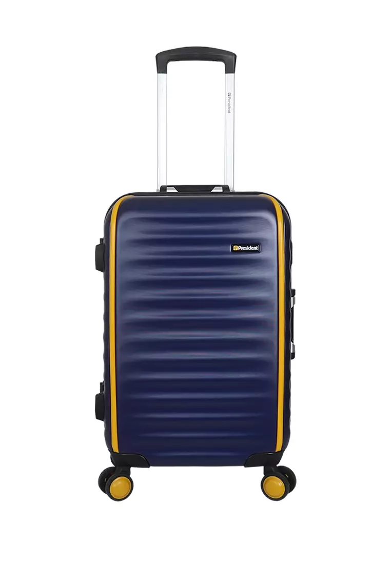 Koper - Trolley Case President 5323 - 20 inch With USB Charging Port Midnight Blue