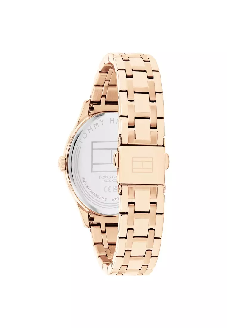 Women's Rose Gold Stainless Steel Bracelet Quartz Watch - TH1782752