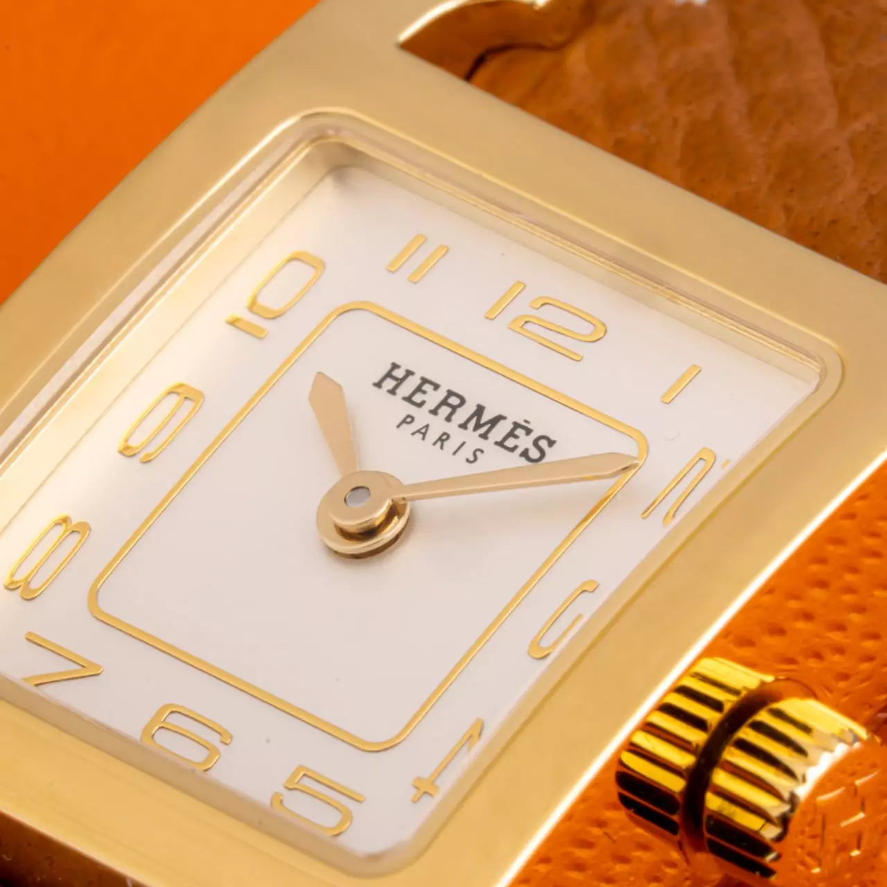 H-Hour Watch Mini Watch Epsom Gold Chestnut Ghw