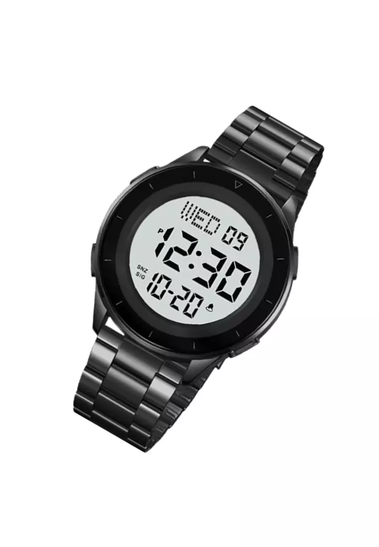 Jam Tangan Digital Pria 2Time Alarm Material Stainless Steel BK67 Waterproof ORIGINAL