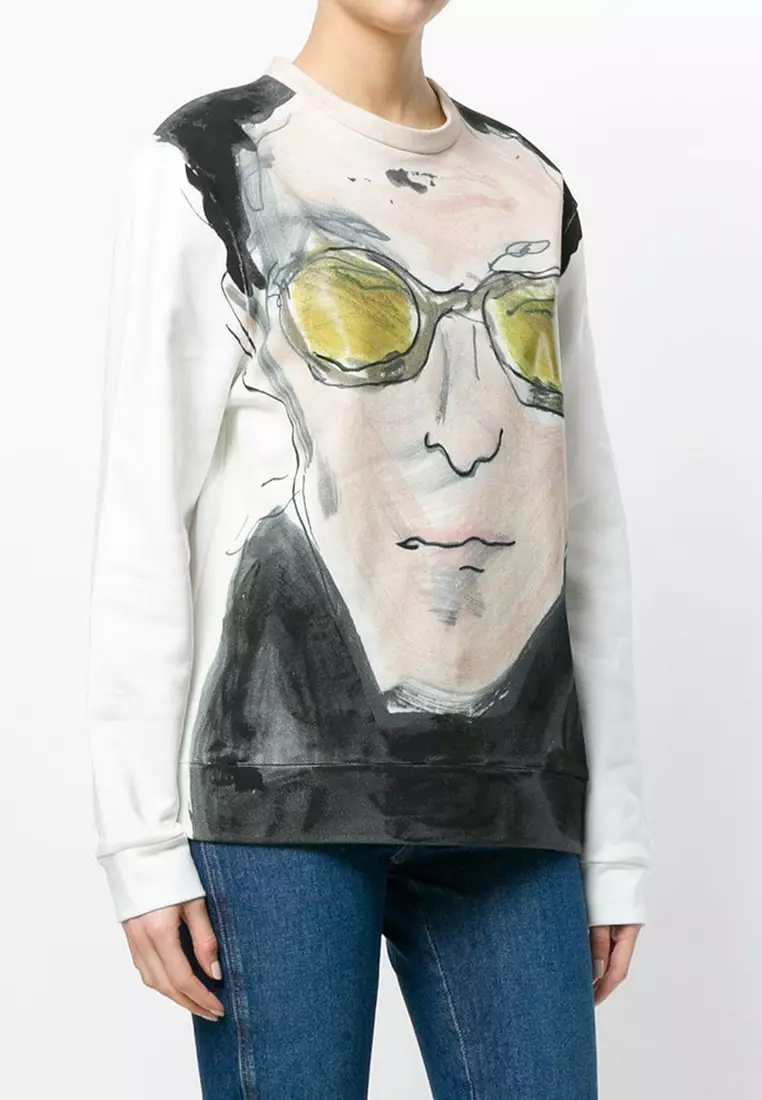 Portrait Print 衛衣(白色)