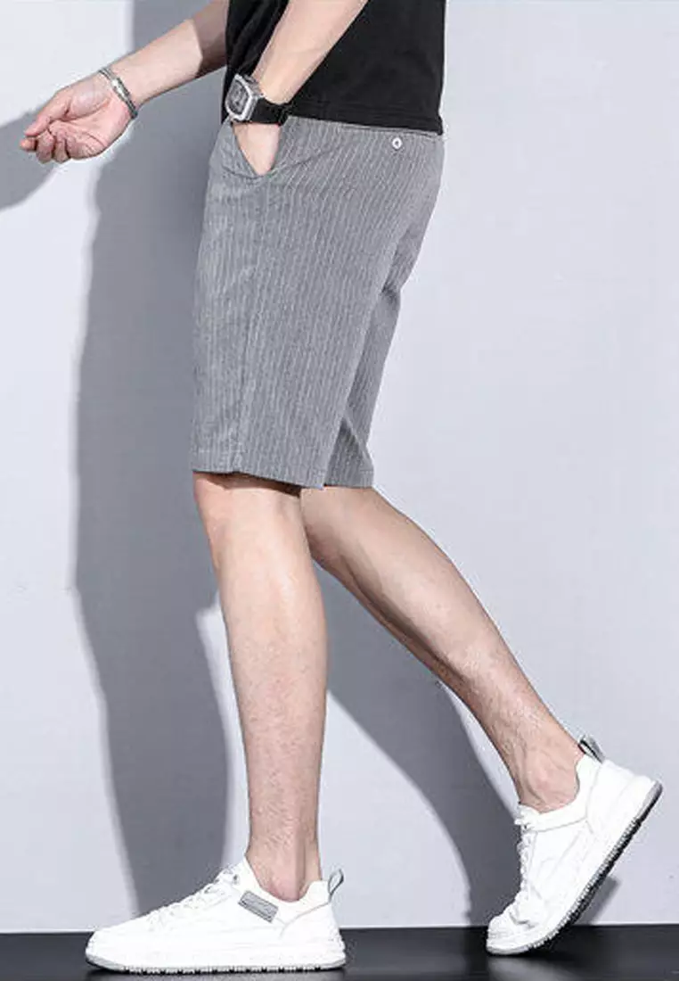 Stripe Casual Suit Shorts