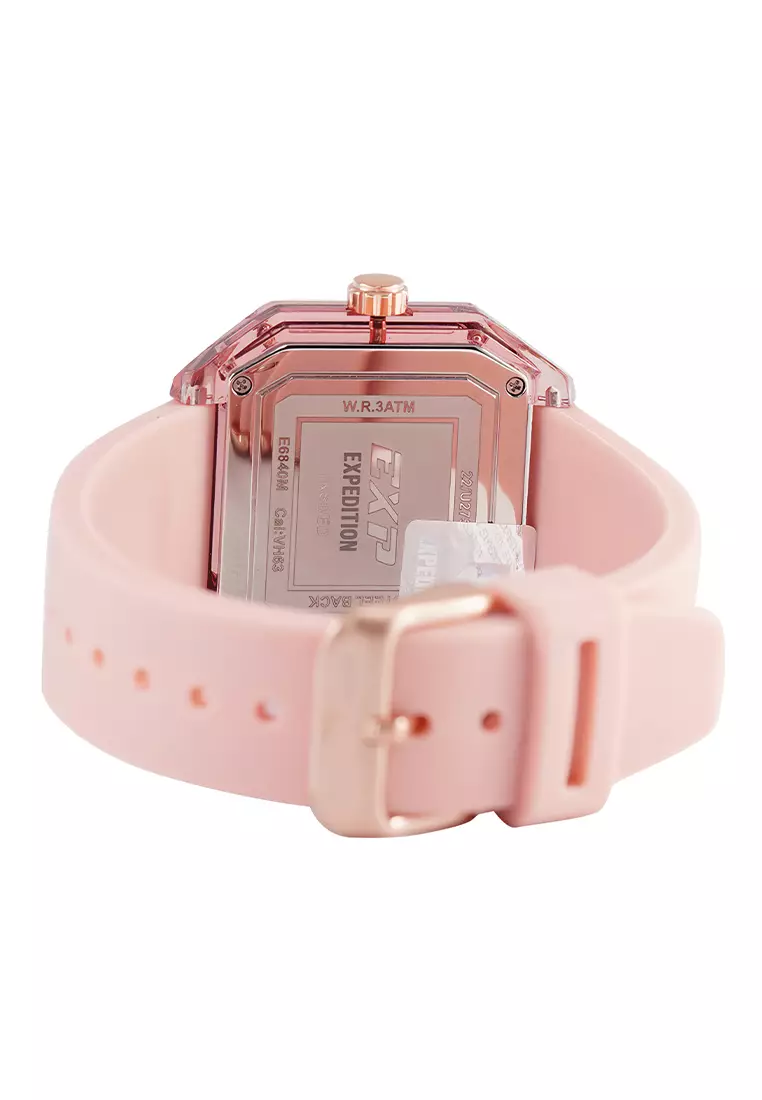 Expedition EXP - Jam Tangan Chronograph Wanita - Pink - Rubber Strap - 6840 MFRRGPN