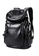Lara black Men's Leather Student Backpack Computer Bag - Black 81F65AC0C6C8DAGS_2
