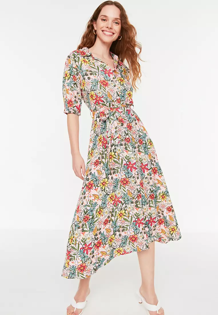 a line printed dress