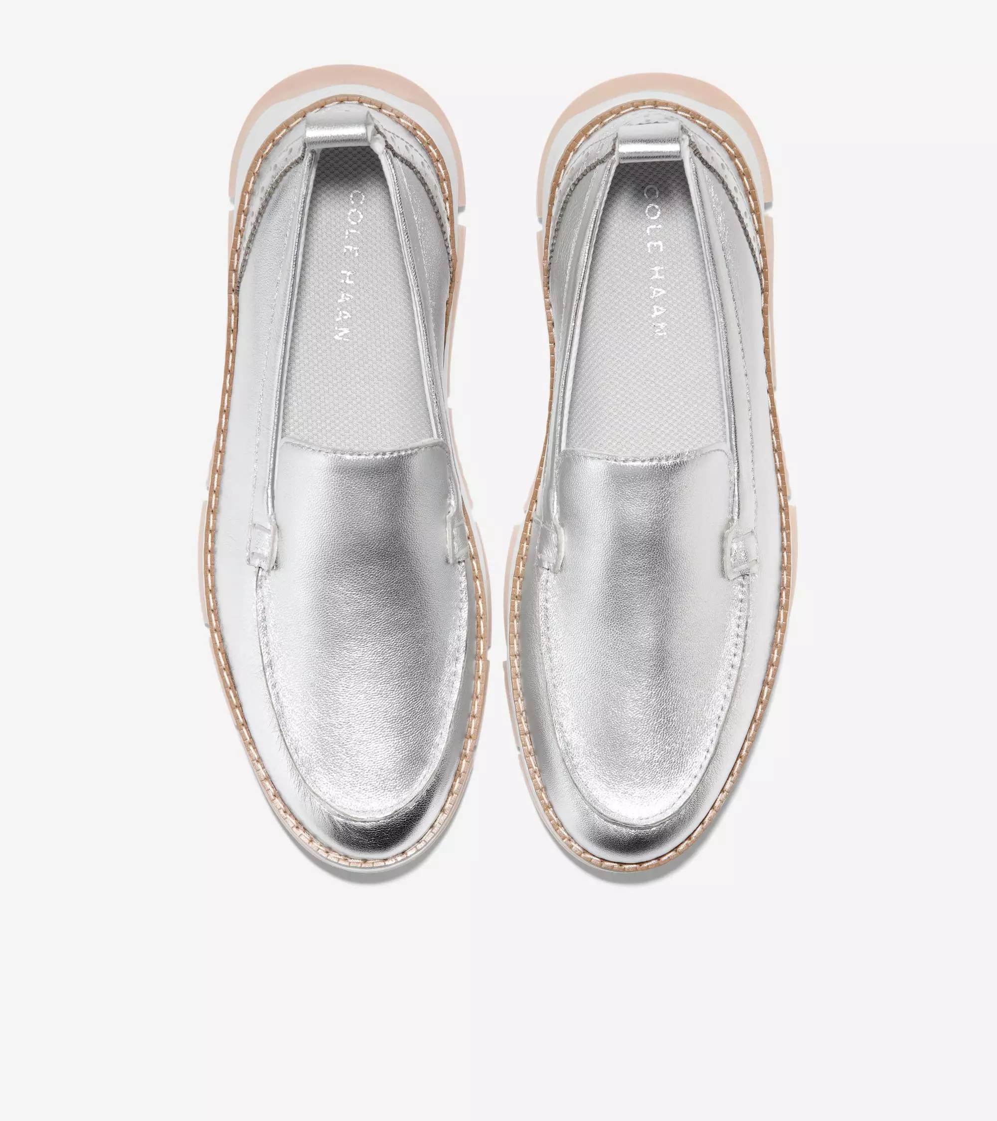 Cole Haan Women Zerogrand Revel Venetians - Sepatu Wanita (Silver)