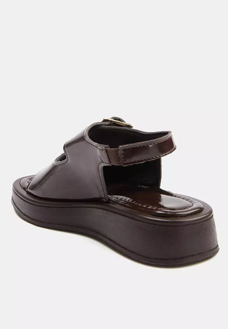 Double Buckle Thick Sole Sandals
