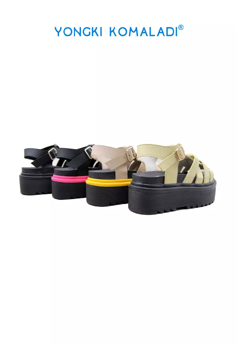 [ ORIGINAL ] YONGKI KOMALADI SANDAL SLINGBACK OL-AR47706-23 HITAM-FUSHIA