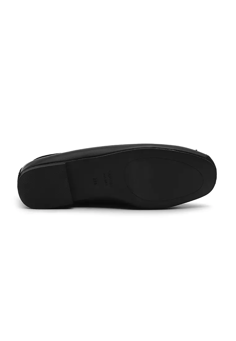 Kate Ribbon Flats (1cm) - Black