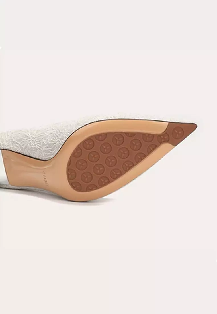 6CM Flower Lace Pointed Wedding Heels PX708-A80