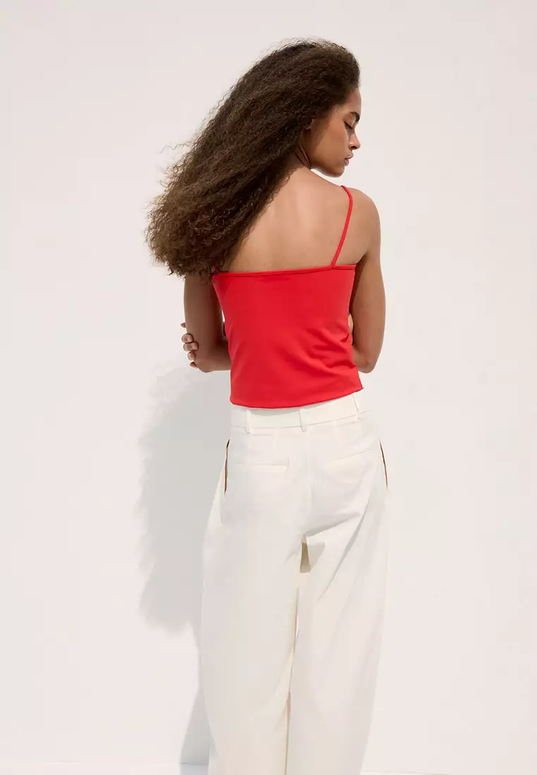 Fitted Top With Thin Straps