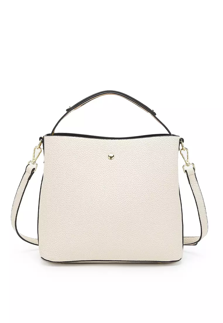 Women's Top Handle Bag / Sling Bag / Crossbody Bag - White