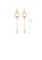 Glamorousky white Elegant Fashion Plated Gold Hollow Square Floral Tassel Imitation Pearl Earrings 73876ACDF1307EGS_2