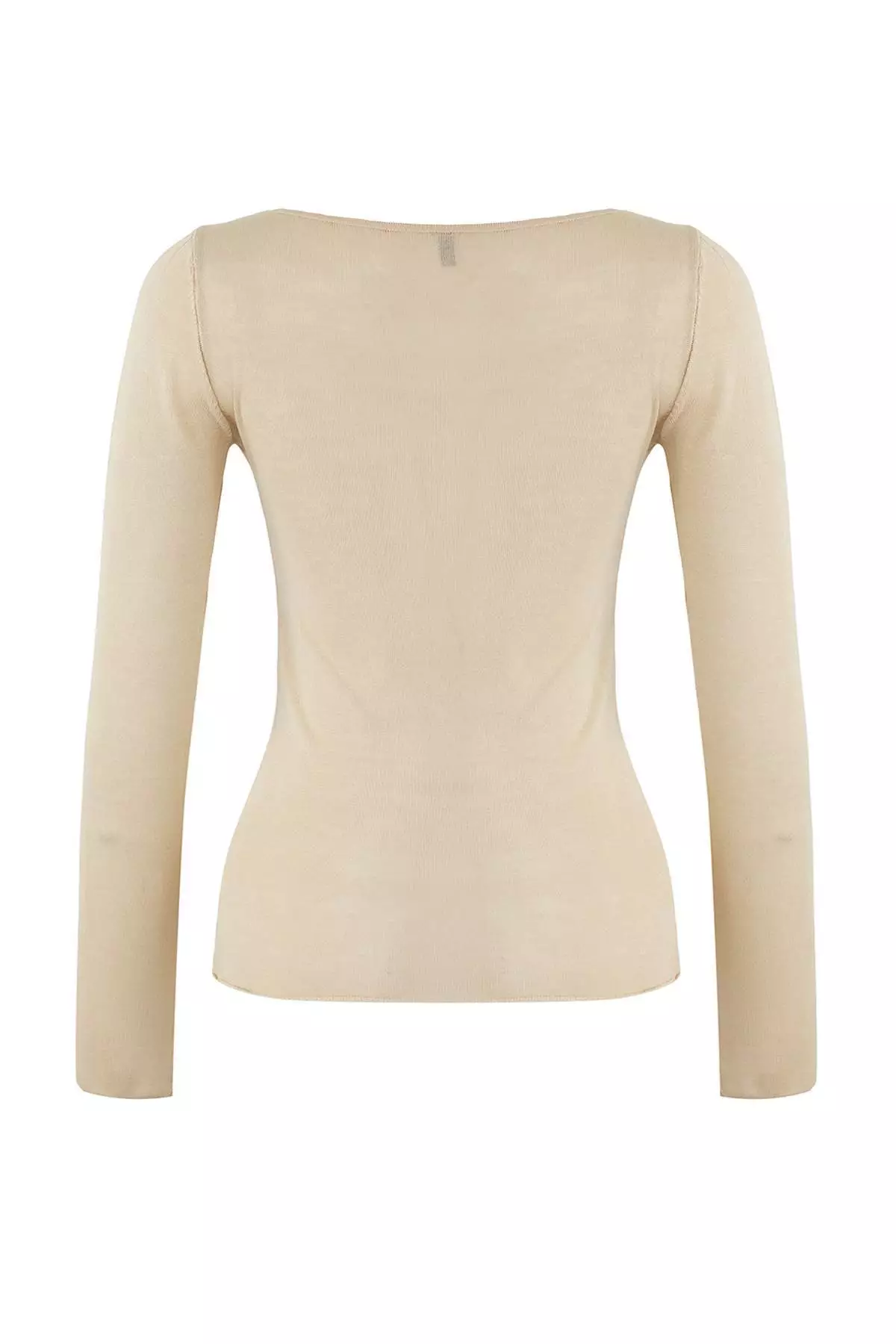 Wardrobe Essentials Beige Basic Thin Knit Sweater | Twoaw26Kz00112