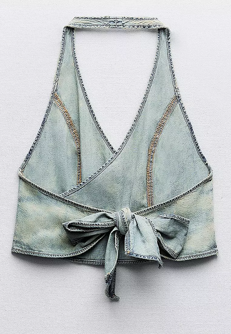 Denim Gigantic Bow Blouse main image 0