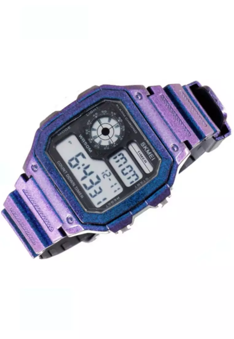 Jam Tangan Casual Digital Pria Stopwatch Waterproof Many Function Strap Tali Material Silicone JK91 ORIGINAL