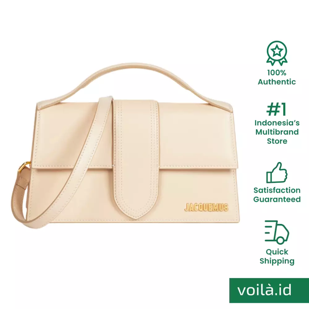 The Large Bambino Smooth Leather Handbag Ivory