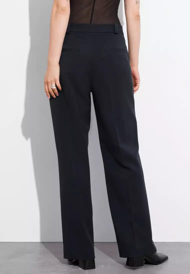 Wide Press-Crease Trousers