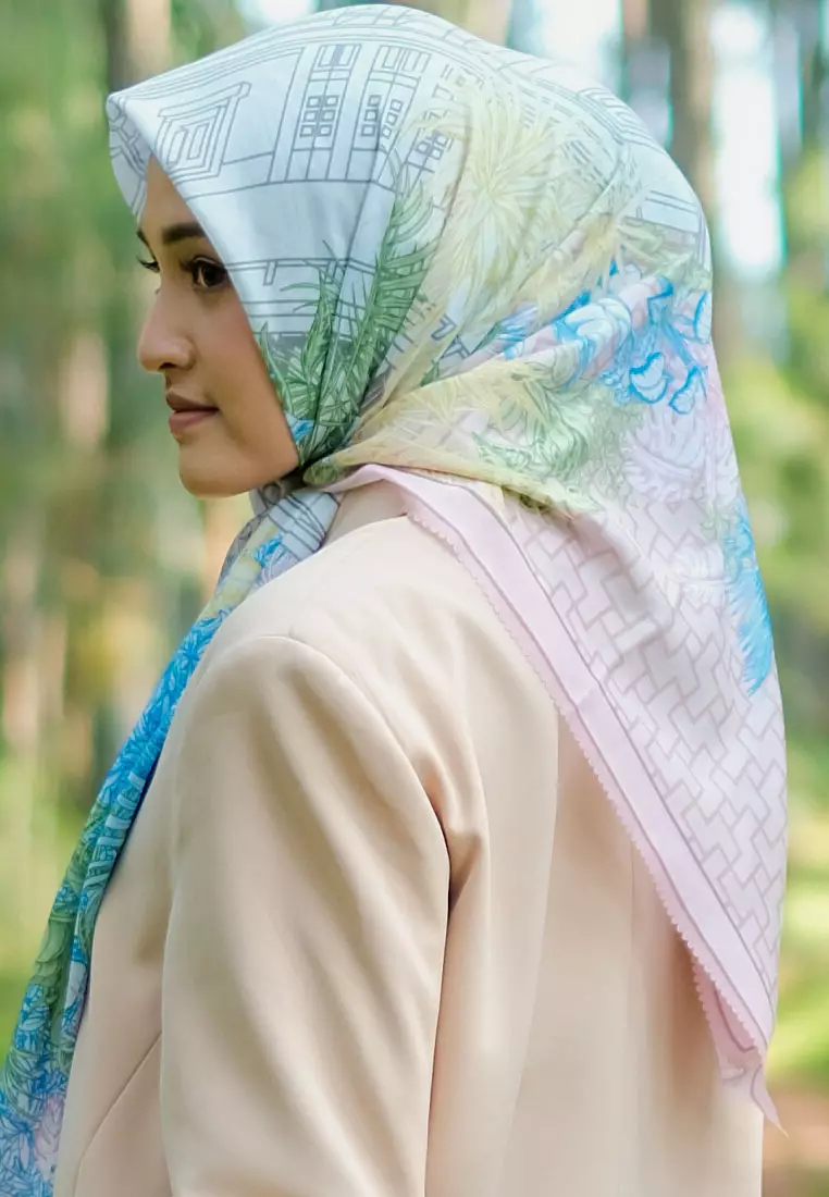 Gardenia Signature Square Voile Scarf Hijab Segi Empat Rosy Pink