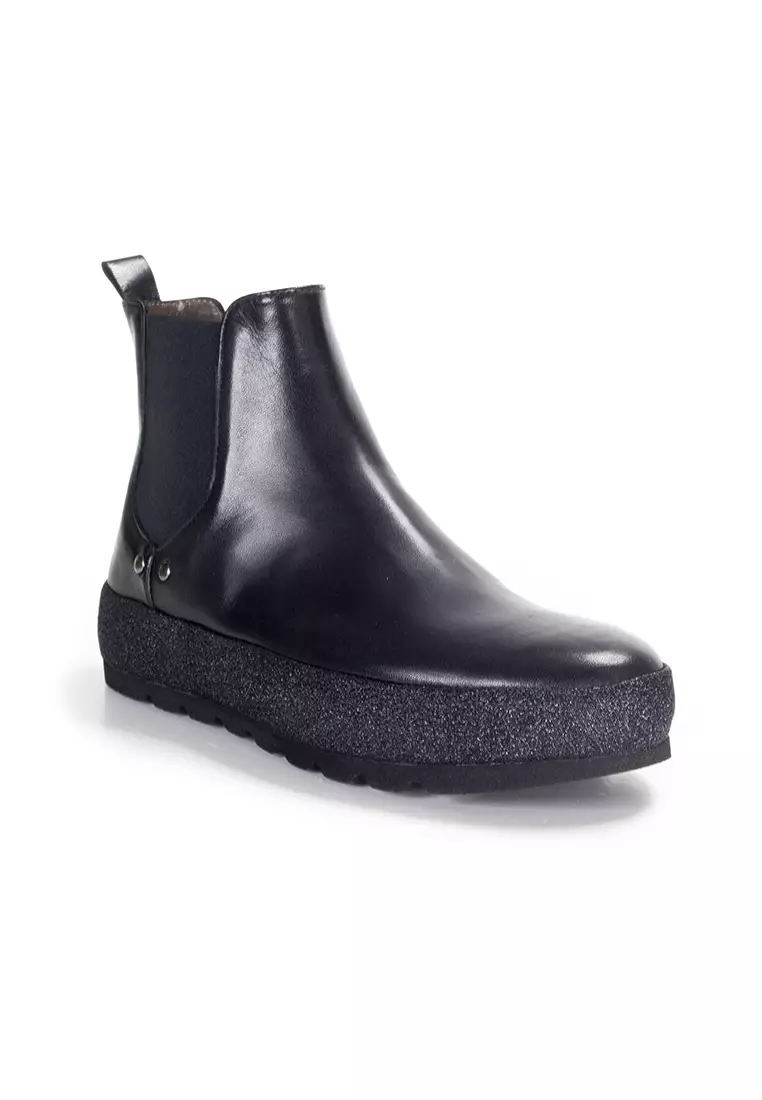 XSA Mid Calf Leather Chelsea Boots