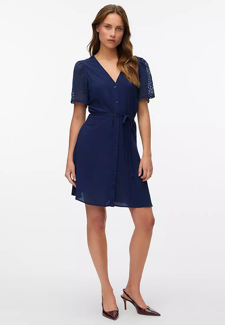 Short Sleeves Short Shirt Dress