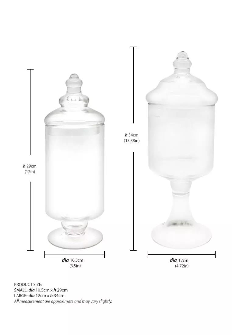 Buy At Home Yilly Large Glass Apothecary Jar 2024 Online ZALORA