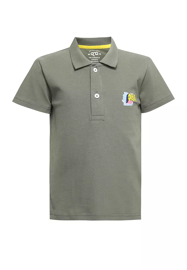 Qna Boy Abednego Polo Shirt Pendek anak Hijau