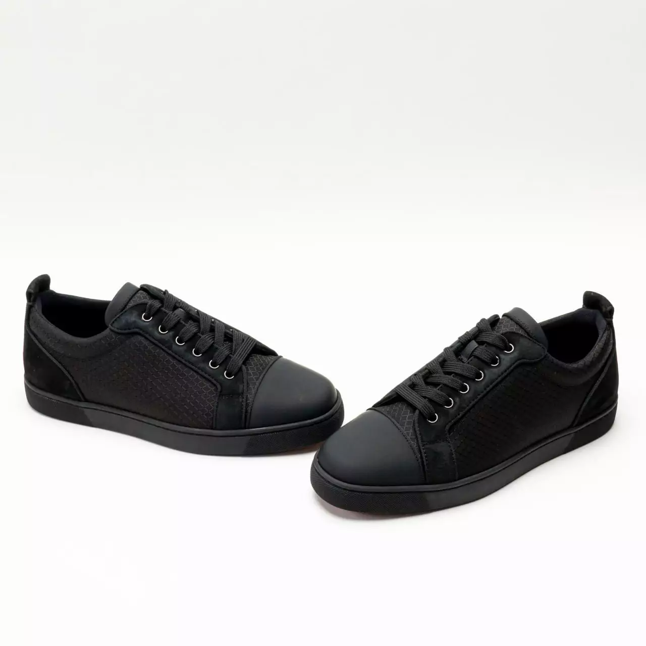 Christian Louboutin, Louis Junior Suede and Leather-Trimmed Ripstop  Sneakers, Men, Black, EU 40