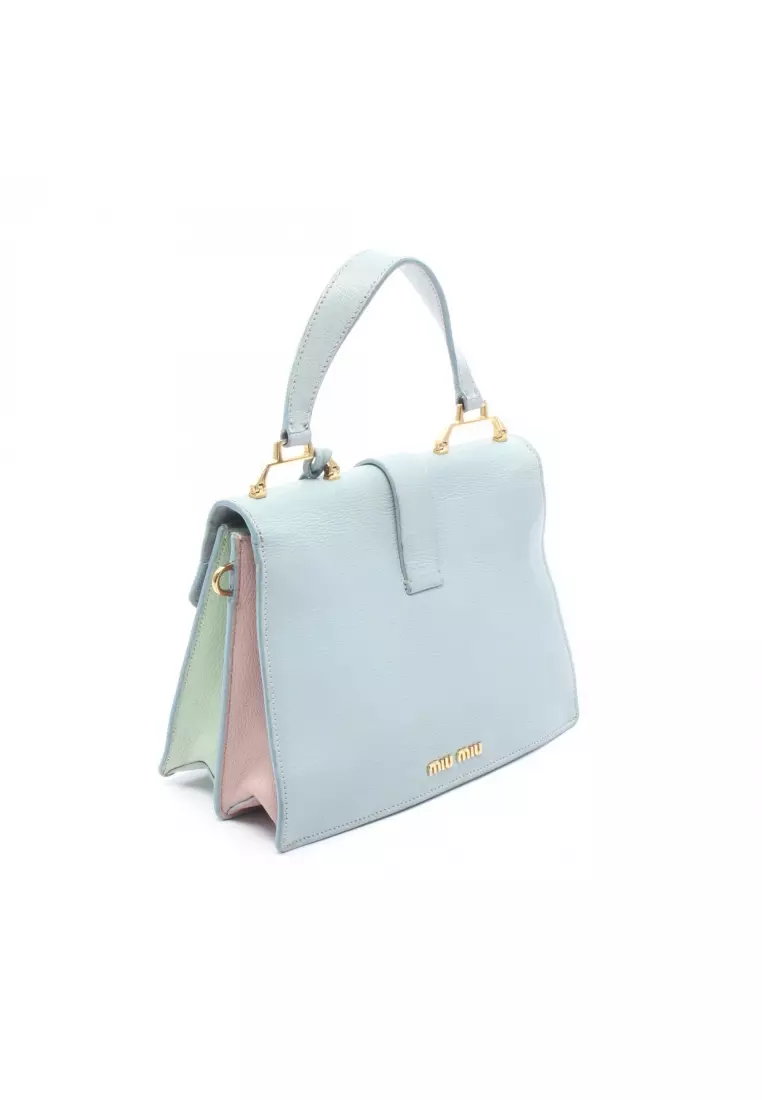 Buy Miu Miu Pre-Loved MIU MIU MADRAS Madras 2WAY Handbag leather