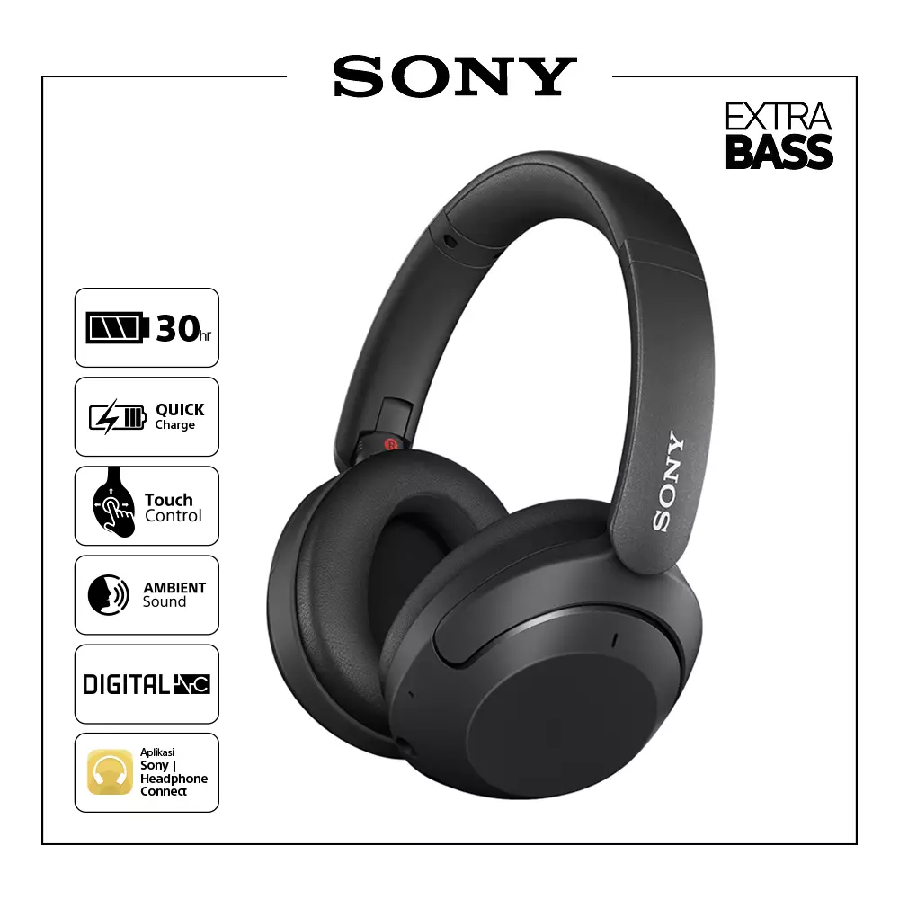 Jual Sony SONY WH-XB910N Black Wireless Noise Canceling
