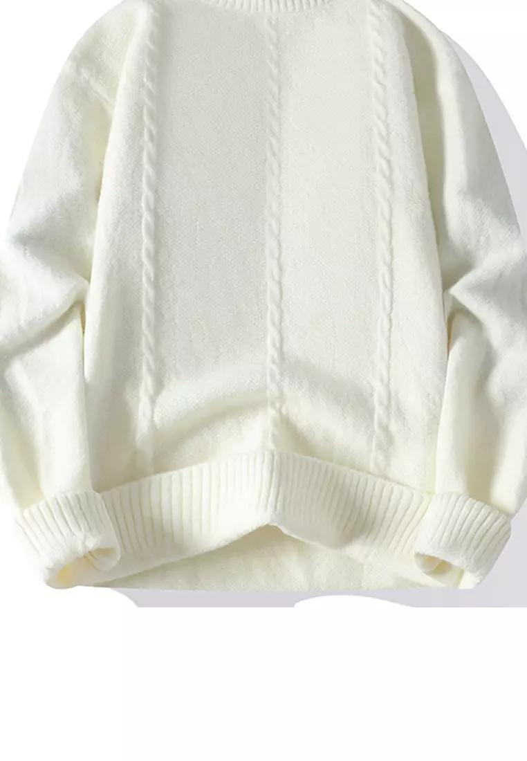 High Collar Twist Knit Sweater AY-H23194