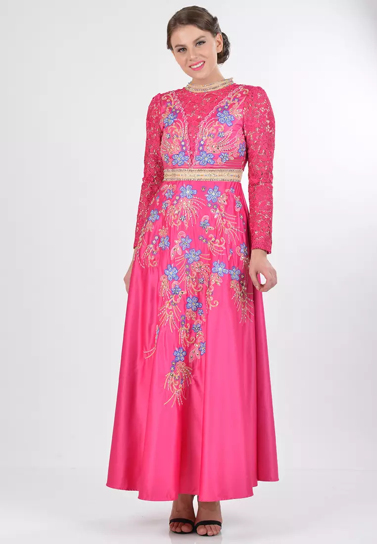 Bibiq Gamis Brokat Satin