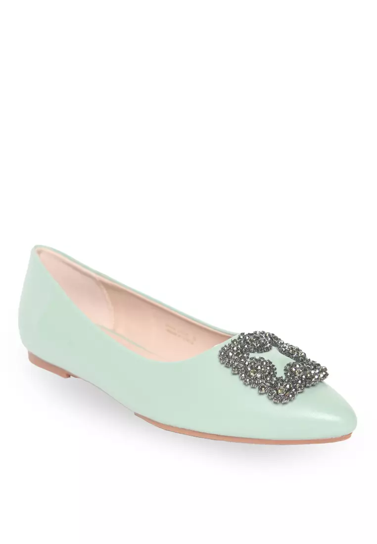 MALIA J2255-13 FLAT SHOES GREEN