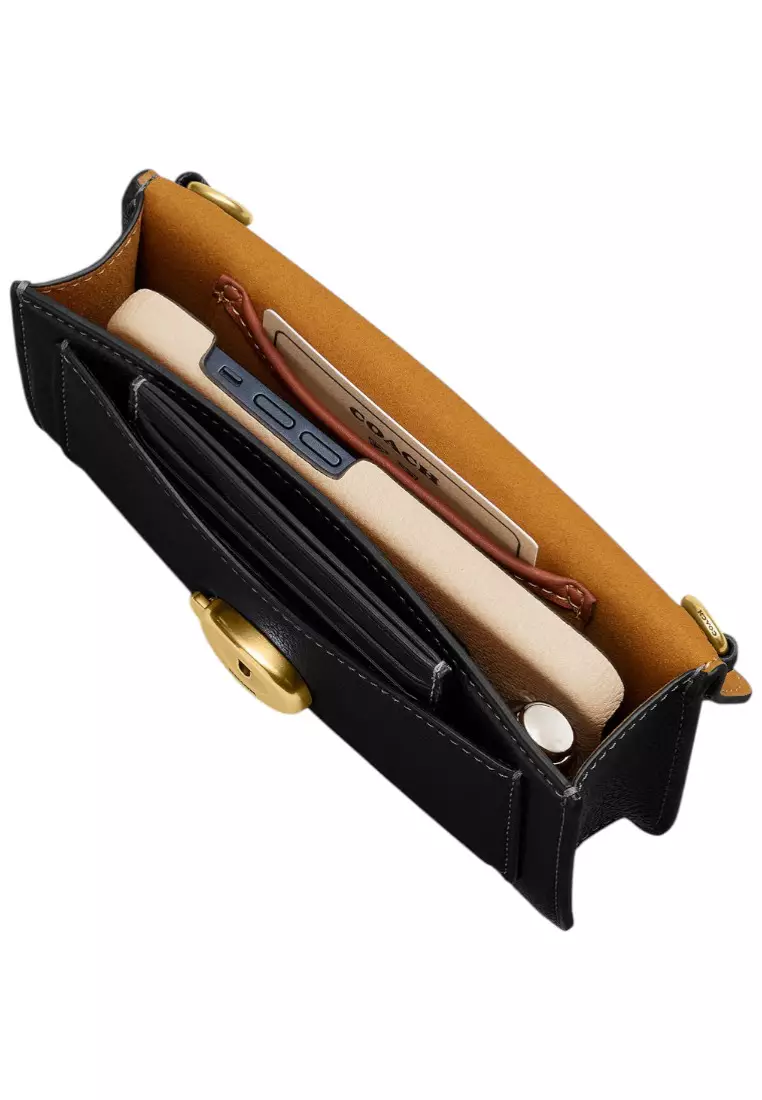 Tabby Crossbody Wristlet - Brass/Black