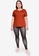 Only CARMAKOMA brown Carma Short Sleeves Fold Up Top D6D35AA9982702GS_3