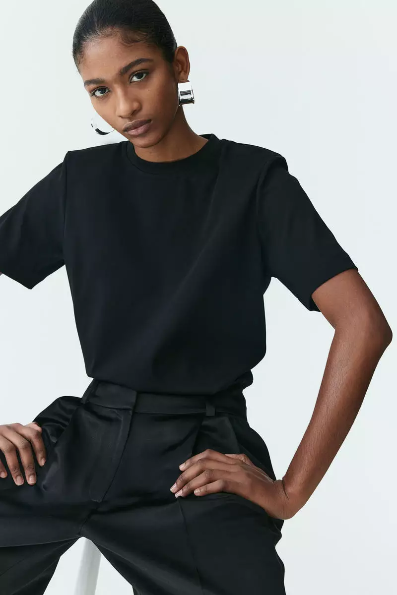 Pad shoulder t hot sale shirt