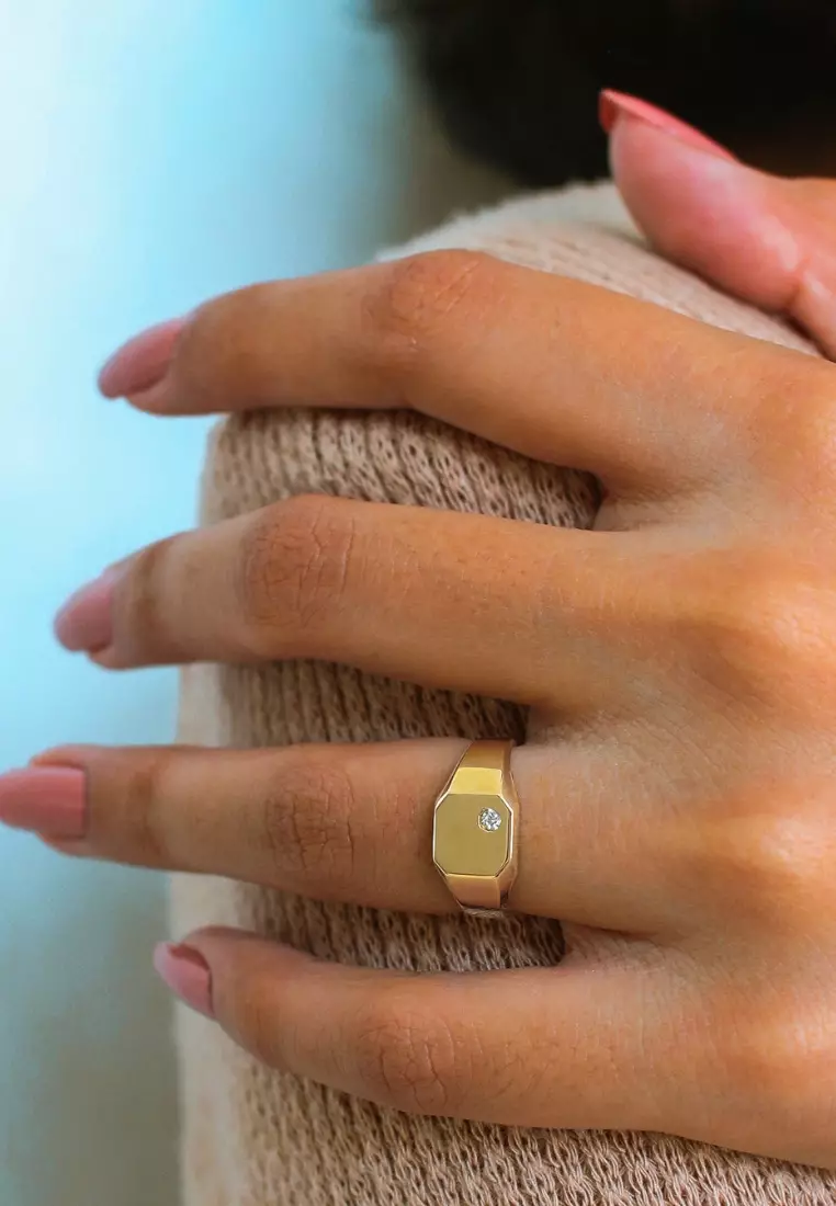 Square Signet Ring 18k Gold