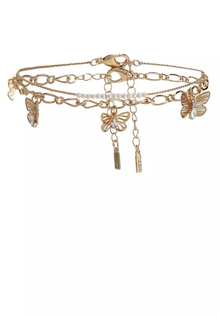 Buy ALDO Kinabella Duo Butterfly Anklet Set 2025 Online ZALORA