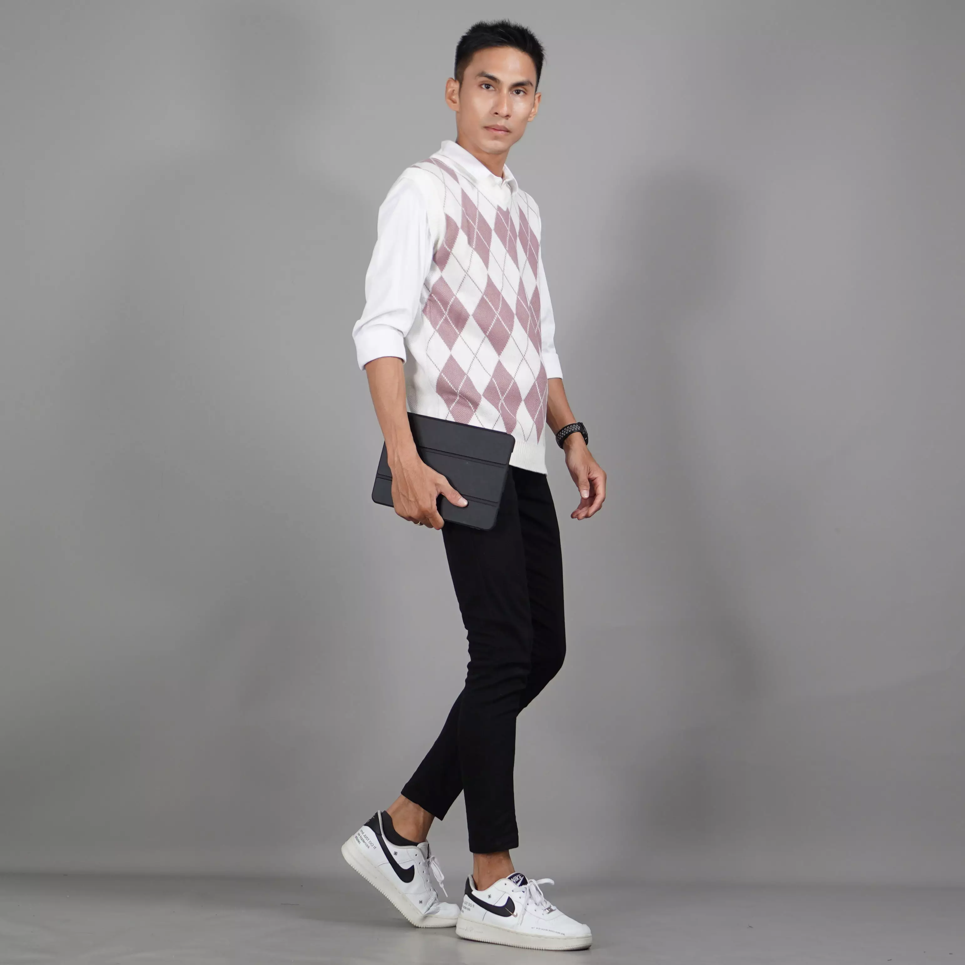  Rompi Rajut Motif Kotak Rompi Rajut Pria Gaya Korea - NILA