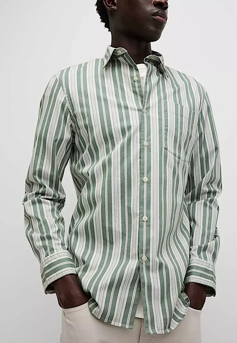 Cotton Rich Striped Shirt