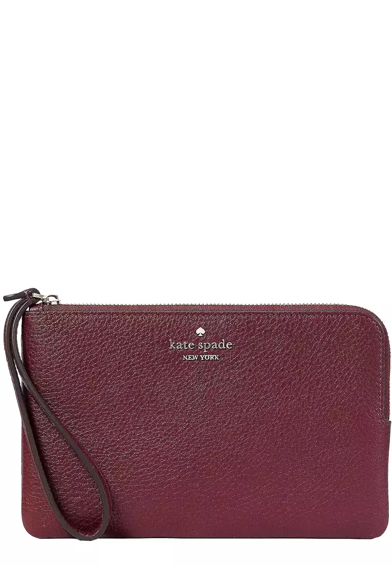 Buy Kate Spade Kate Spade Leila Medium LZip Wristlet in Deep Berry
