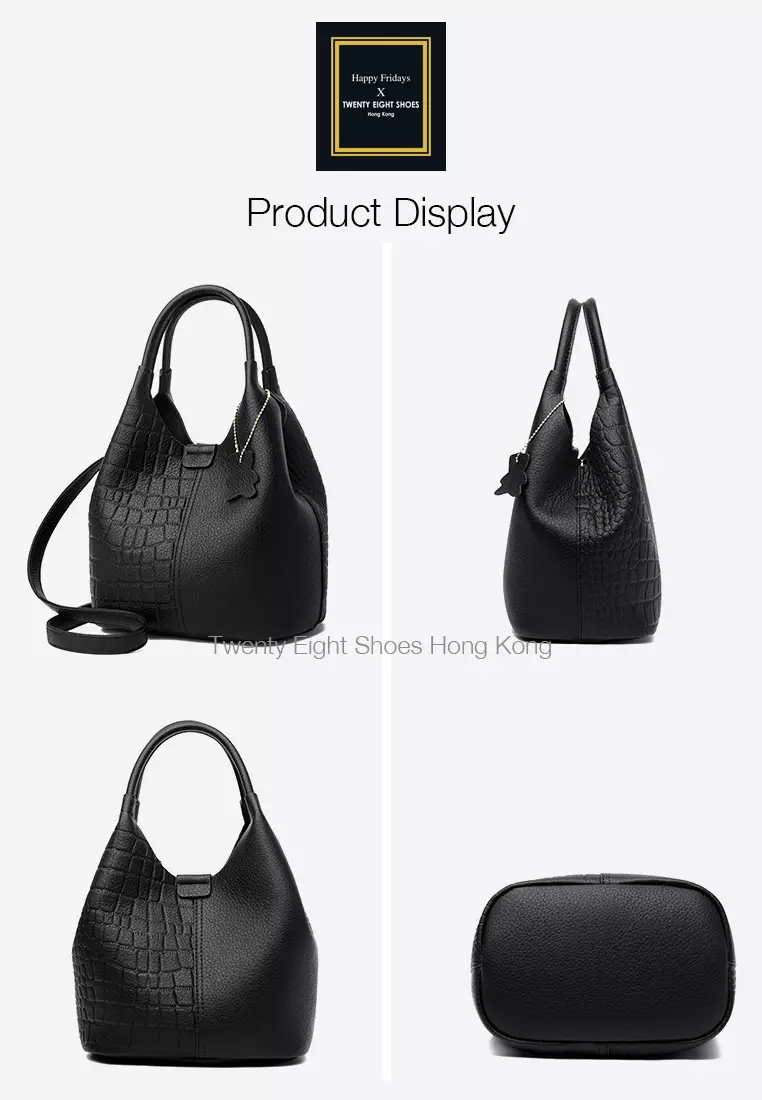 Versatile Patch Pattern Faux Leather Bucket Bag JW HD-2811