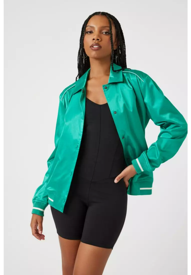 Striped bomber store jacket womens