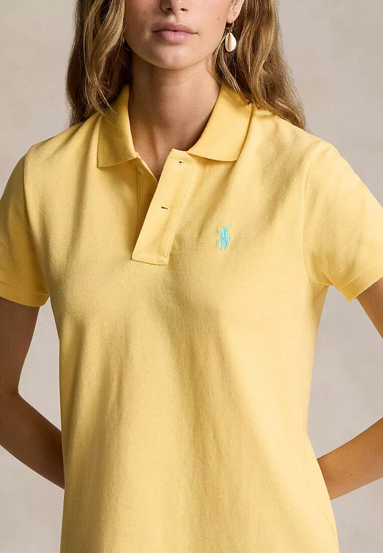 Cotton Mesh Polo Dress