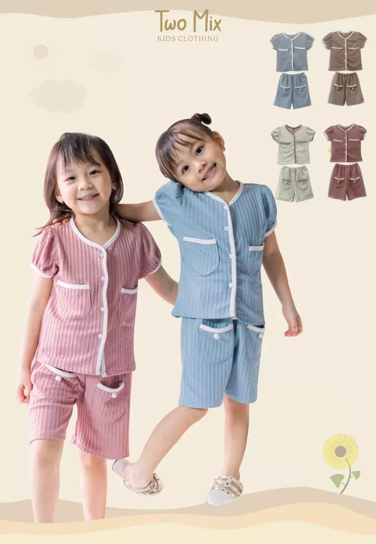 TWO MIX Setelan Anak Perempuan Santai 4239